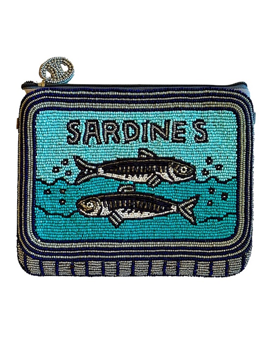 Lily Posh Handbags - Lily Posh Sardines in Tin Can Crossbody Mini Clutch Bag, Sardine Fish Sea Life